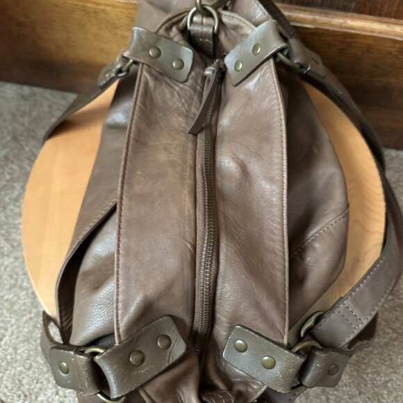 J. Jill Brown Leather Shoulder/Crossbody Hobo Bag - Picture 10 of 12